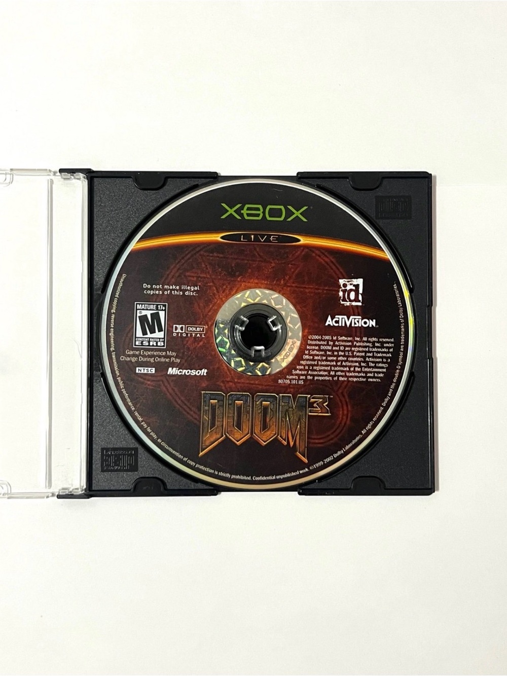 Doom 3 (Microsoft Xbox, 2005) Disc Only - Tested